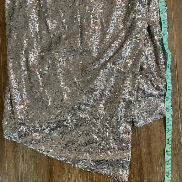Lulus All Over Sequence Mini Dress Asymmetrical Bodycon Sparkly Women’s M - Picture 6 of 9